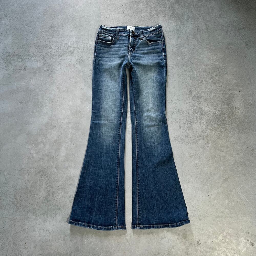 BKE Youth Flared Leg Low Rise Girls Size 14L Stretch Jeans Bootcut Denim